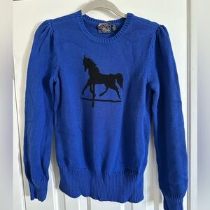 American Living Vibrant Blue Horse Sweater